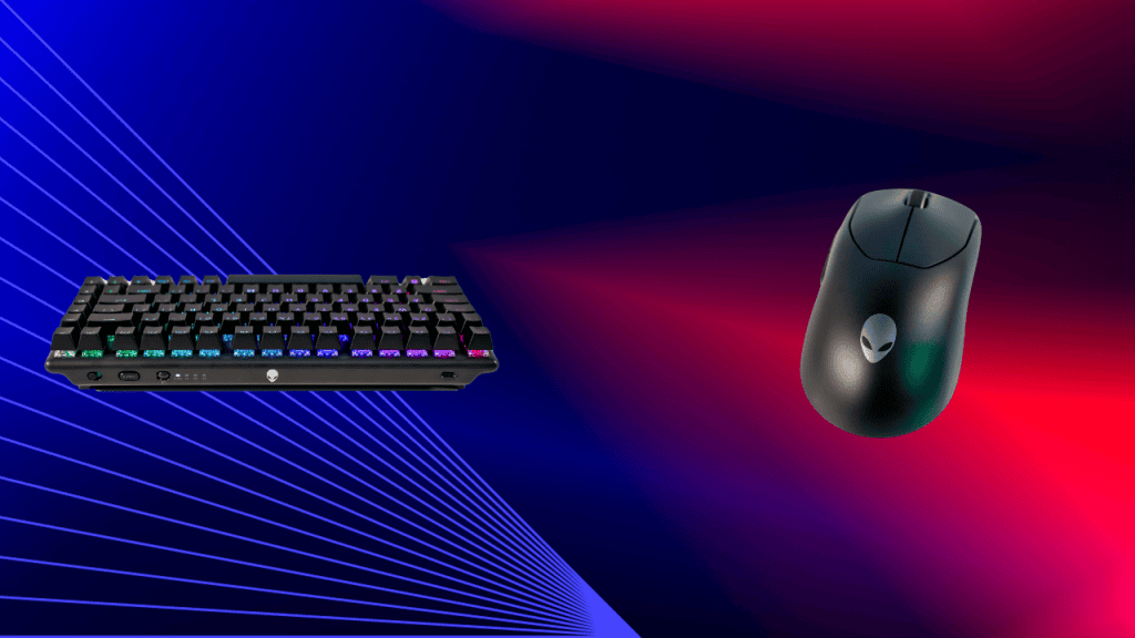 Teclado mecânico gamer com luzes rgb e mouse alienígena para jogos profissionais.