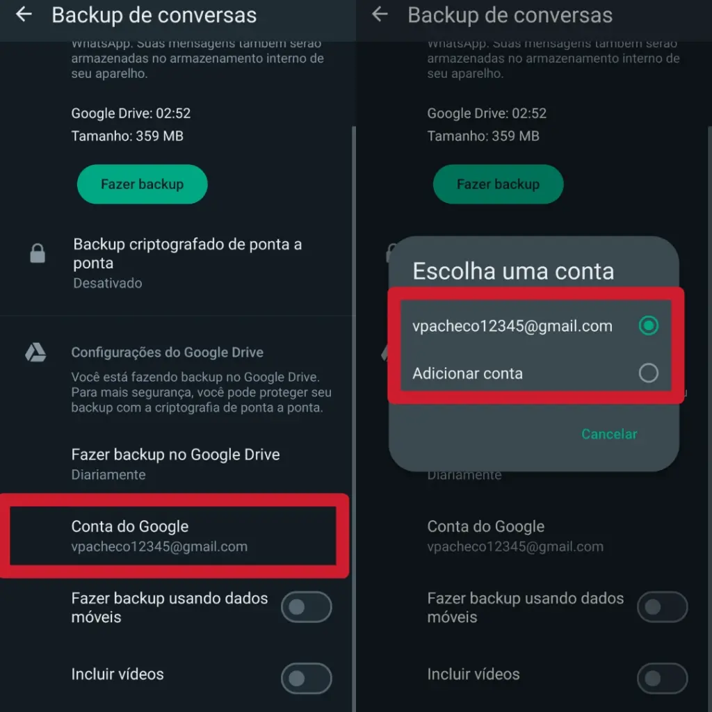 Backup do WhatsApp que deve ser feito antes de restaurar celular Samsung 