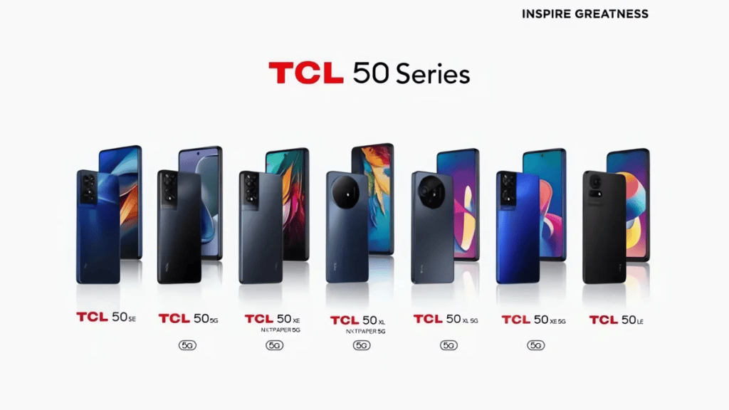 Ces 2024: TCL showcases 5G tablets, smartphones and advancements in screen technology. TCL's 50 series features a 120hz screen as a highlight in some of its models