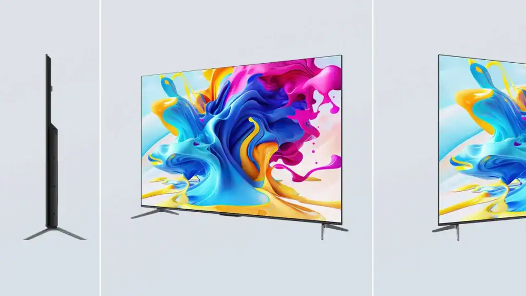 1. Tela de tv moderna com cores vibrantes e design elegante para tecnologia de ponta.