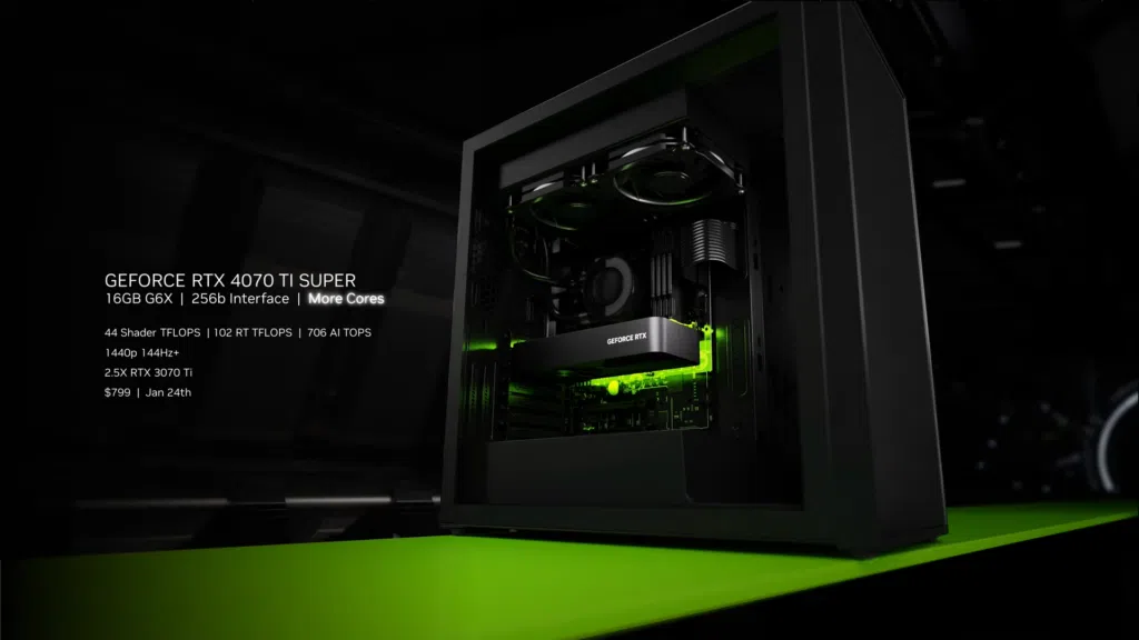 Ces 2024: nvidia מציגה כרטיסי מסך rtx מסדרת סופר 40 Rtx 4070 ti super הוא הטוב משני העולמות