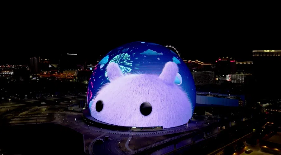 Ces 2024: veja as inovações do google na feira de tecnologia Bot do android na the sphere para a ces 2024