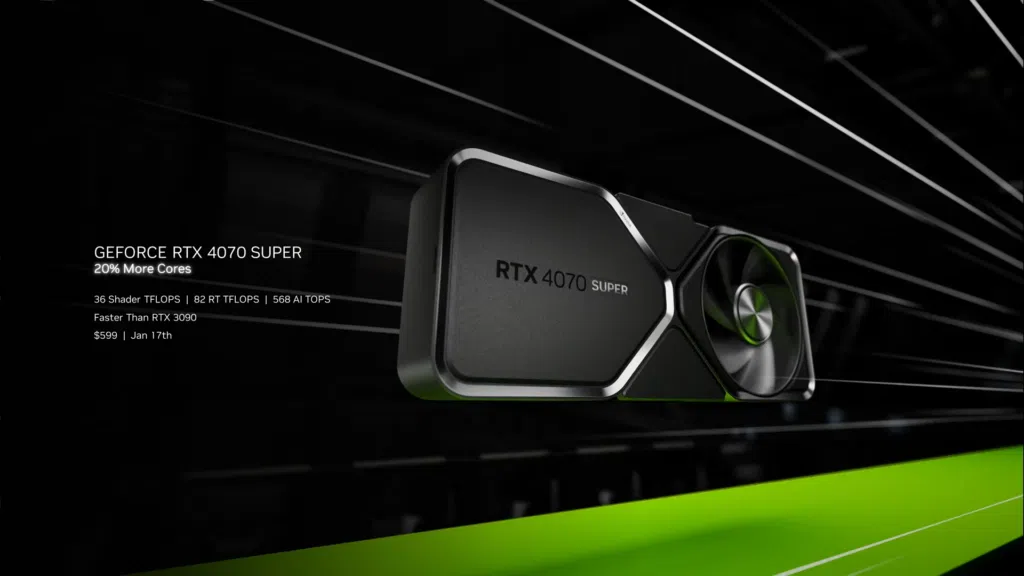 Ces 2024: nvidia מציגה כרטיסי מסך rtx מסדרת סופר 40 Rtx 4070 super הוא הדגם שעבר הכי הרבה שדרוגים