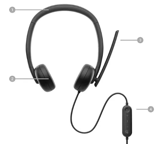 Dell lança headsets com ai e bateria de até 78 horas Fone de ouvido dell wh5024