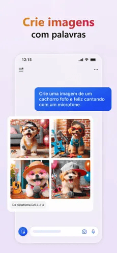 Crie imagens com palavras para transformar fotos de cães em desenhos divertidos.
