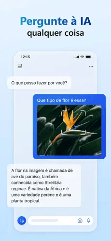 Inteligência artificial em ação: conversa sobre tipos de flores e plantas tropicais.