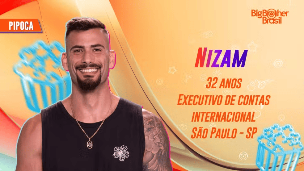 1. Celebridade nizam, empresário de contas internacionais, em são paulo, com destaque na big brother brasil.