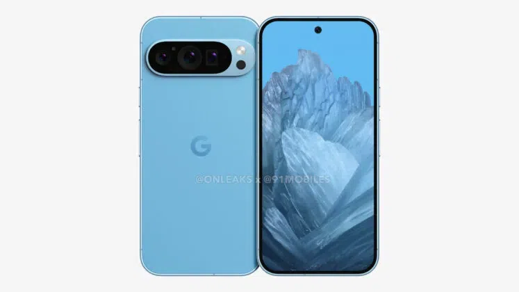 Google Pixel 9 Pro zal een drievoudige camera en platte randen hebben, zo blijkt uit een lek Het instapmodel zal vergelijkbaar zijn met het pro-model. Een ander kenmerk is het kleinere scherm. Afbeelding: 91 mobieltjes