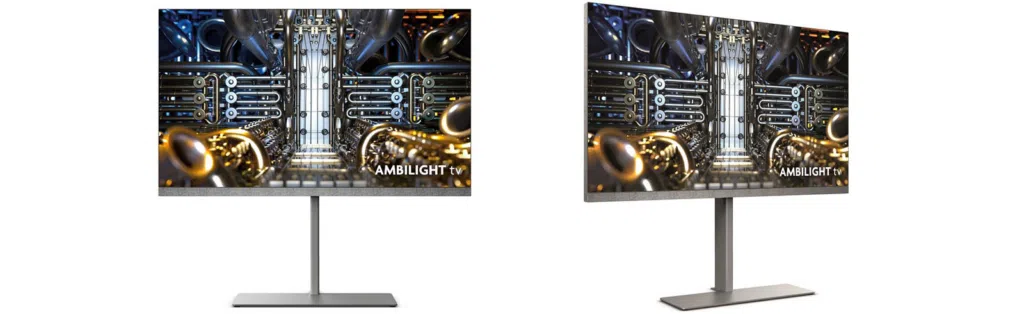 Ambilight plus estreia na nova linha de tvs oled+ da philips Ambilight plus estreia na nova linha de tvs oled+ da philips. Smart tvs da philips são as primeiras oled com brilho de até 3000 nits, e sistema ambilight plus cria efeito bidimensional na iluminação traseira