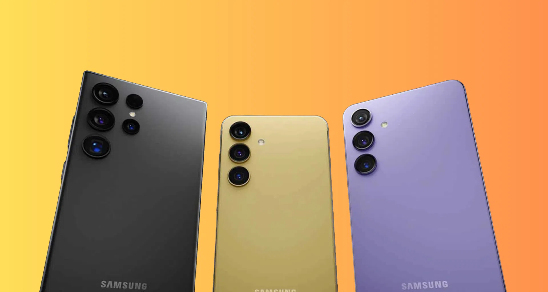 Câmeras de smartphones galaxy s21, galaxy a52 e galaxy a32 em cores variadas e configurações de câmera inovadoras.
