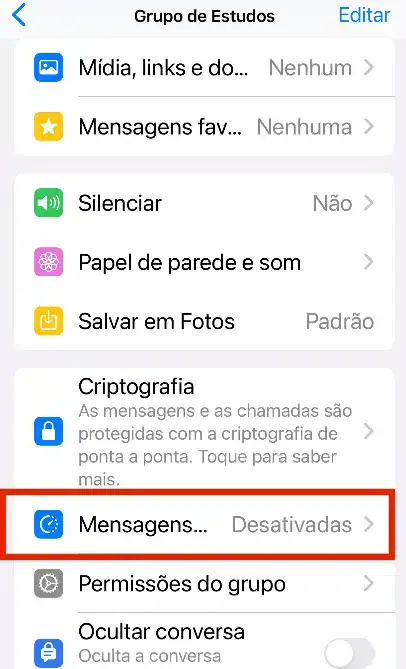 Como ativar as mensagens temporárias no whatsapp Como ativar as mensagens temporárias no whatsapp. Saiba como ativar o recurso que apaga as mensagens do whatsapp automaticamente após um tempo determinado, mesmo que não tenham sido lidas