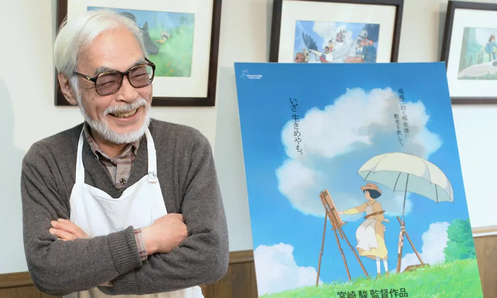 Hayao Miyazaki durante apresentação de um de seus trabalhos / Fonte: Studio Ghibli