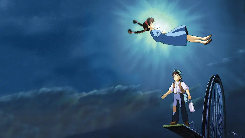 Imagem promocional de "O Castelo no Céu", o primeiro filme lançado pelo Studio Ghibli / Fonte: Netflix