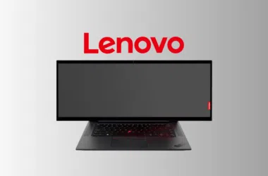 Notebook lenovo com tela ampla e design moderno, ideal para tecnologia e inovação.