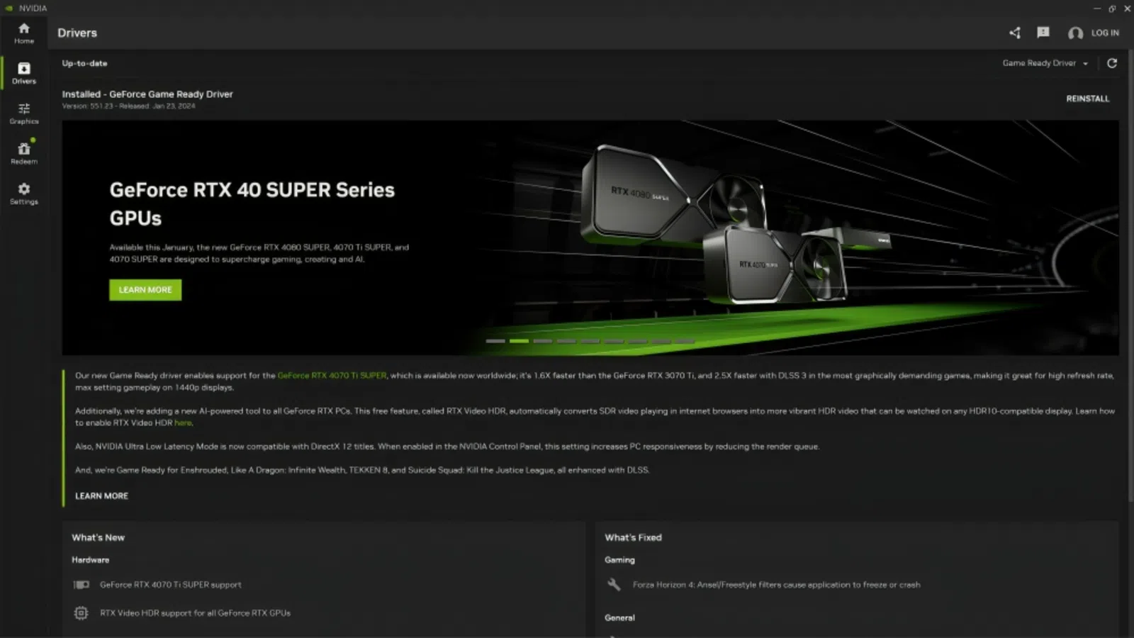 Nvidia app é lançado para otimizar configurações da gpu e atualizar drivers Página de drivers aprimorada e redesenhada, contendo artigos relacionados e tópicos de fácil visualização, permitindo que os usuários encontrem as últimas atualizações de maneira rápida e fácil.