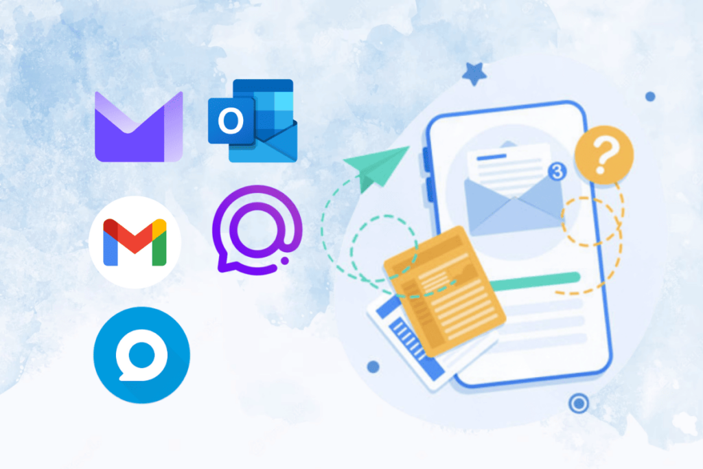 Vários aplicativos de e-mail diferentes