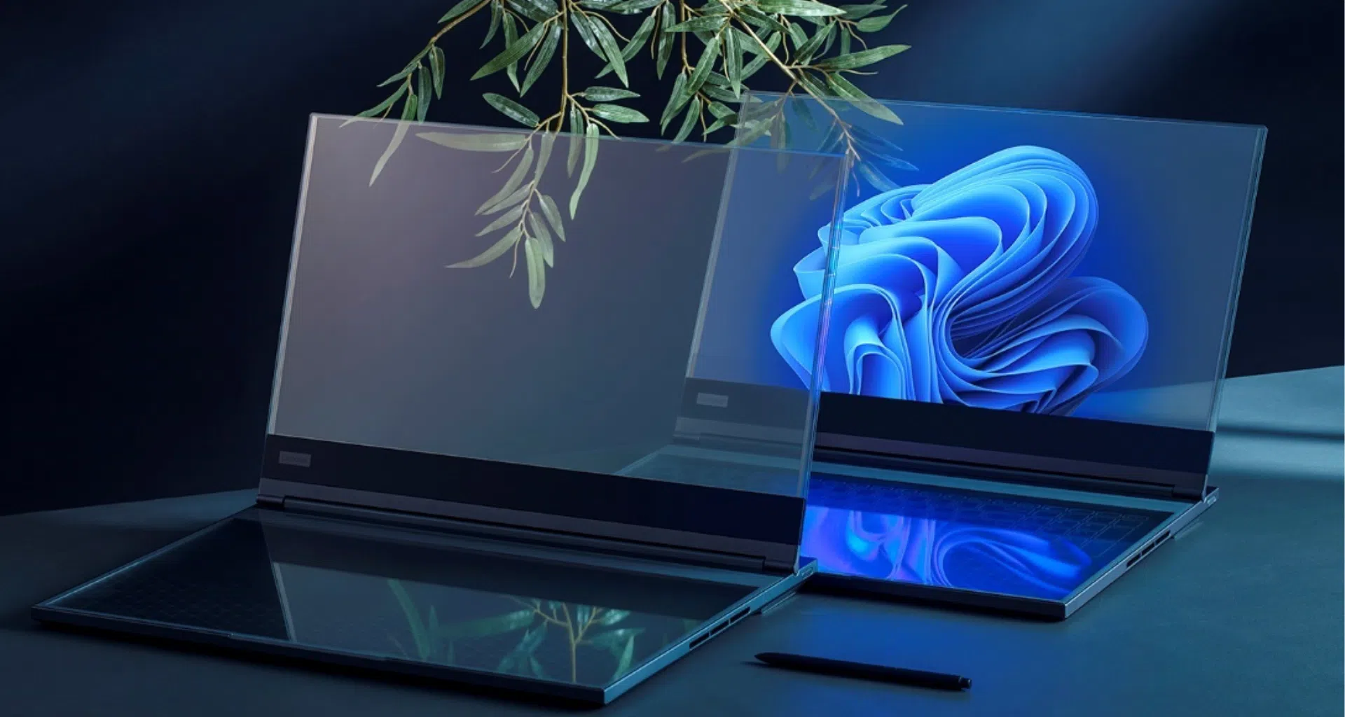 1. Foldable laptops with transparent screens and futuristic design: 2023 technology trends.