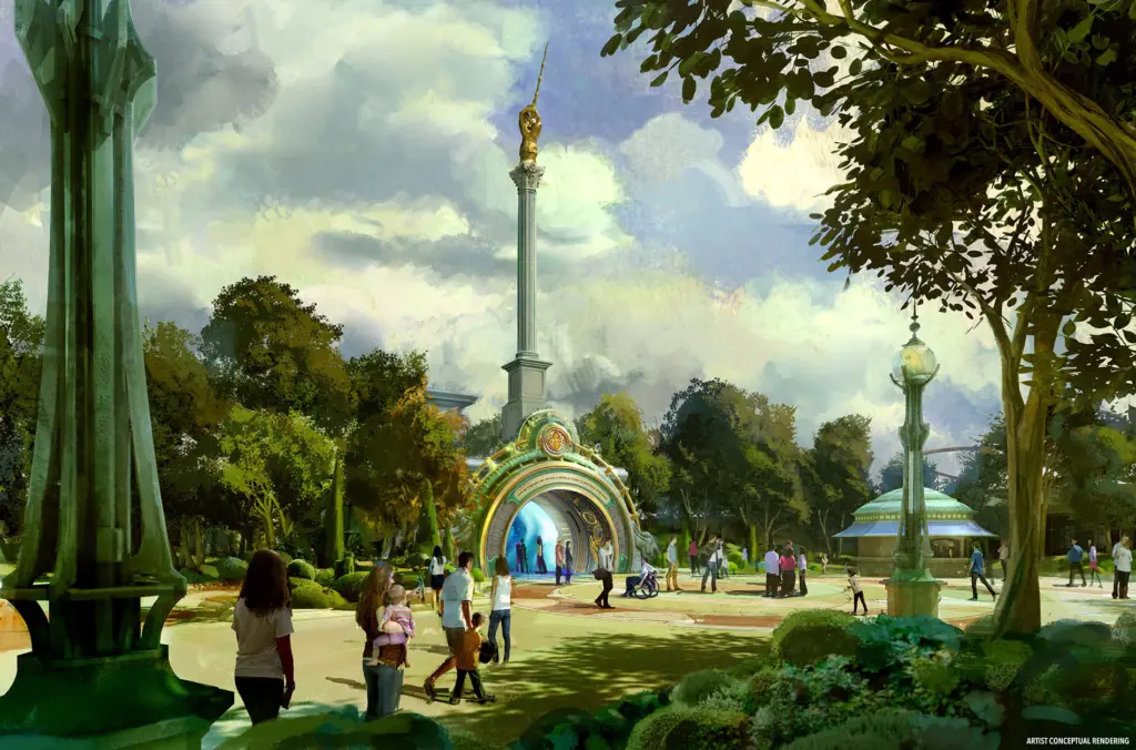 Foto do novo parque temático da universal com tema de harry potter
