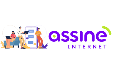 Conexão de internet assistiva da assine internet com tecnologia moderna.