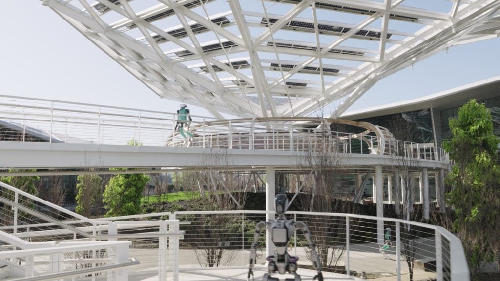 Met gr00t wil NVIDIA het gemakkelijker maken om mensachtige robots te maken Humanoïde robots lopen buiten als mensen