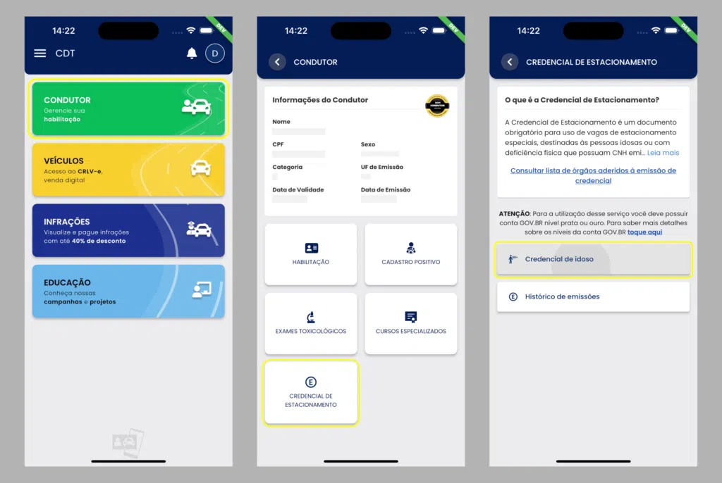 Como cadastrar e usar a cnh digital no celular Passo a passo para baixar a credencial de idoso para usar em vagas específicas