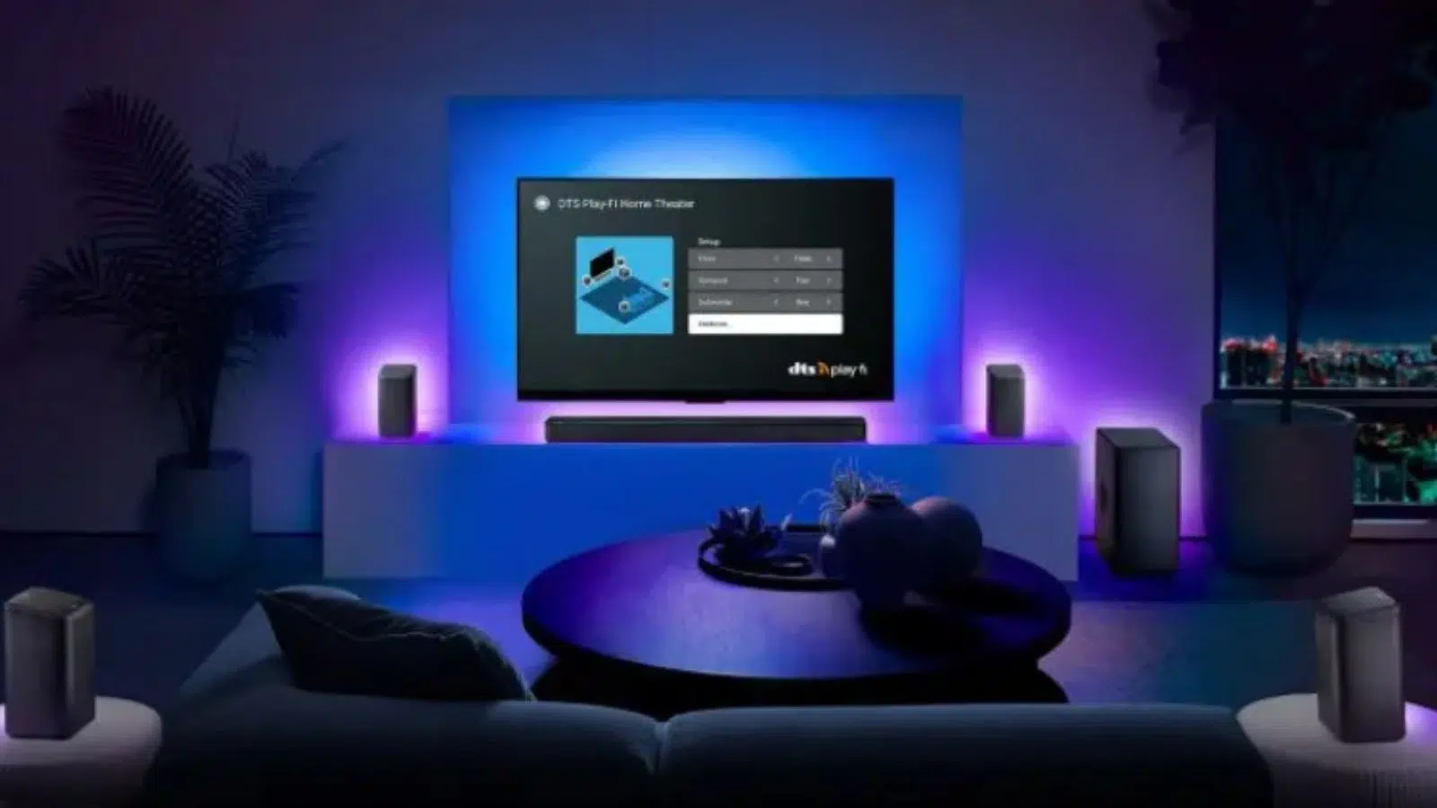 Sala equipada com aparelhos dts:x