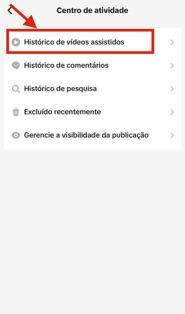 Histórico de vídeos assistidos no showmetech, plataforma de tecnologia e inovação.