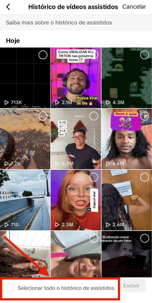 Aúdio viral do dia sobre tutoriais de tiktok e tendências de vídeos curtos.