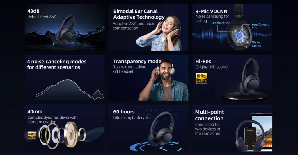 Review: qcy h3 anc tem cancelamento de ruído espetacular Recursos especiais do qcy h3 anc