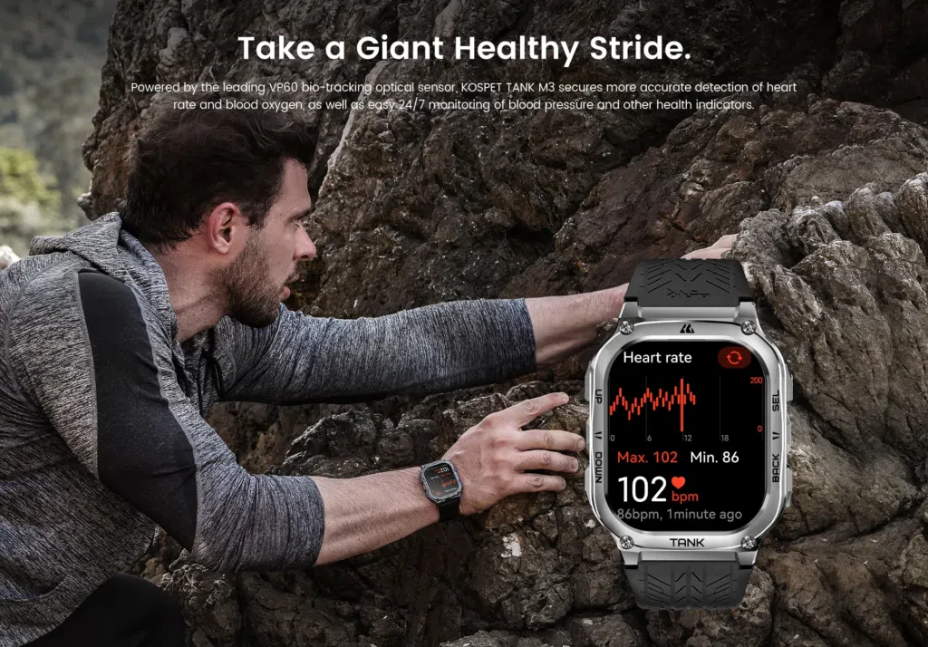 Smartwatch kospet tank t3 ultra é lançado com design esportivo e recursos fitness Fique de olho na sua saúde em grande estilo. Imagem: kospet