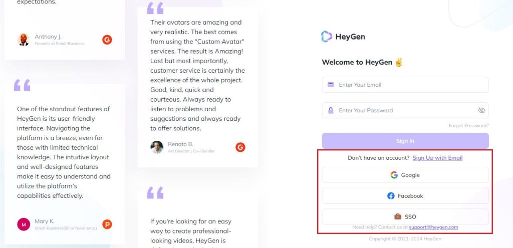 Como usar o heygen para gravar vídeos com ai Criar conta na heygen
