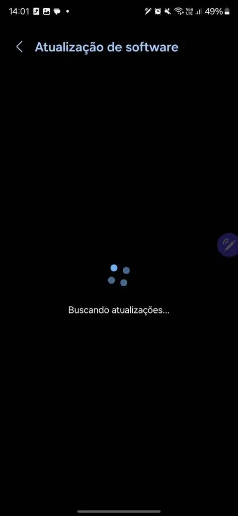Atualização do sistema nos galaxy s24