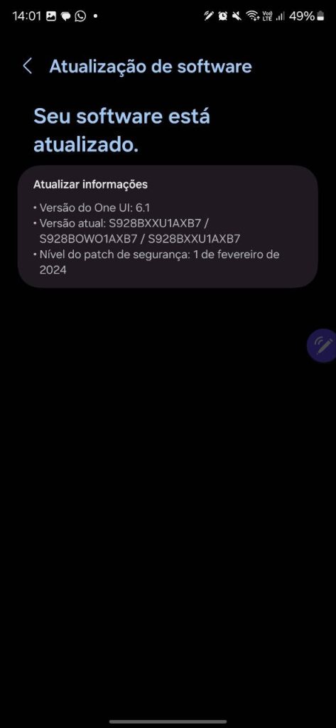 57 dicas e truques para o galaxy s24, s24+ e s24 ultra Atualização do sistema nos galaxy s24