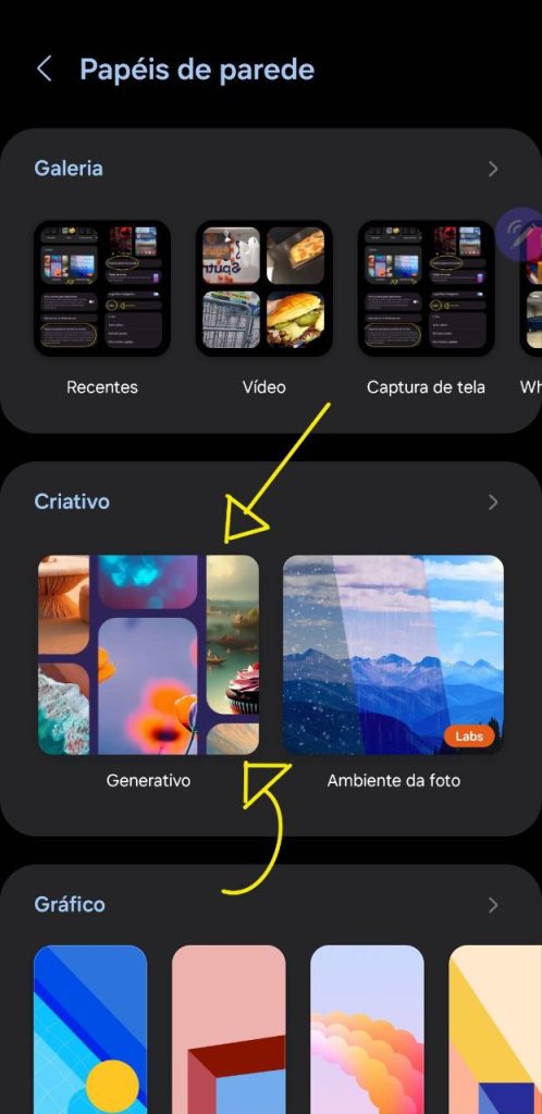 Criando papeis de parede com ia no galaxy s24