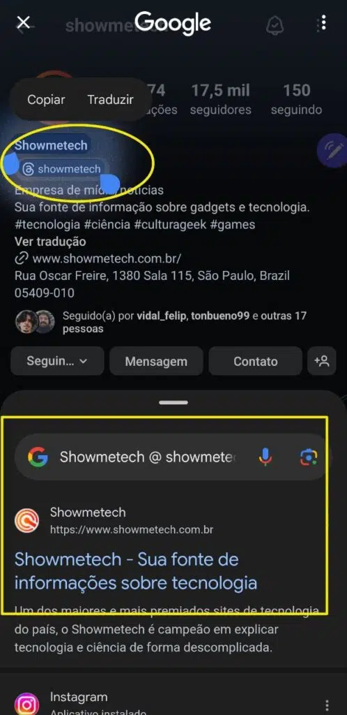Mostrando como o circule para pesquisar funciona no galaxy s24