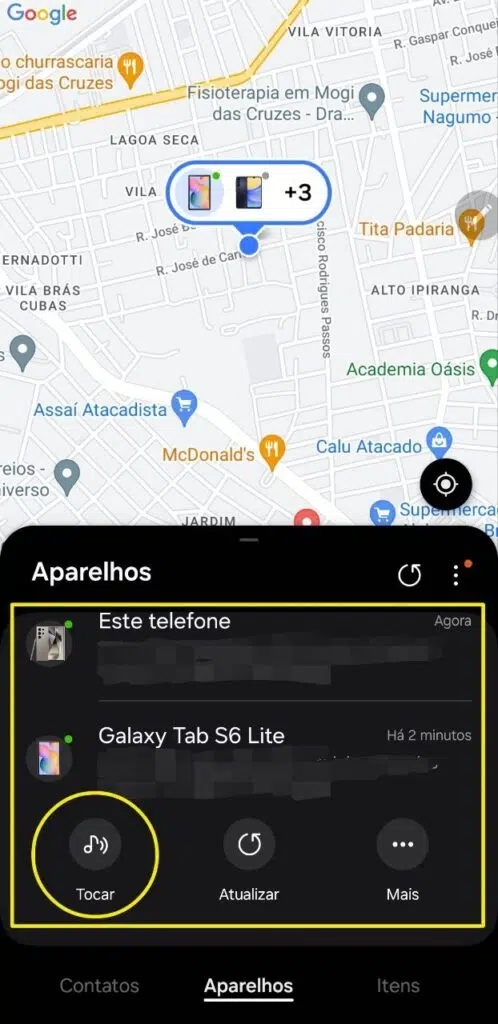 App find para encontrar e localizar dispositivos samsung
