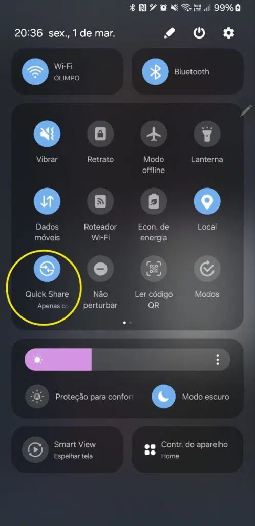 Quickshare para compartilhar dados entre os seus galaxy s24