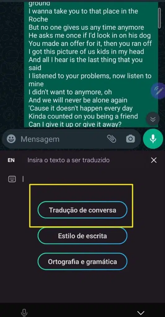 Ai chat translation no galaxy s24
