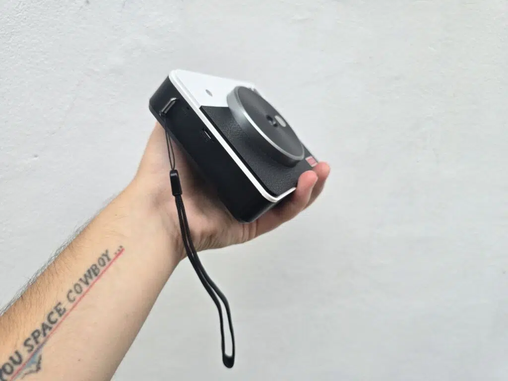 Review: kodak mini shot 3 Parte lateral da kodak mini shot 3