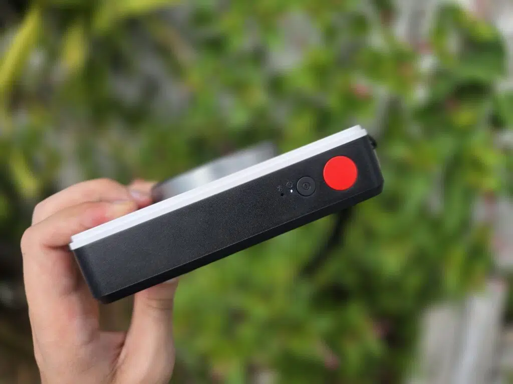 Review: kodak mini shot 3 Parte superior da kodak mini shot 3