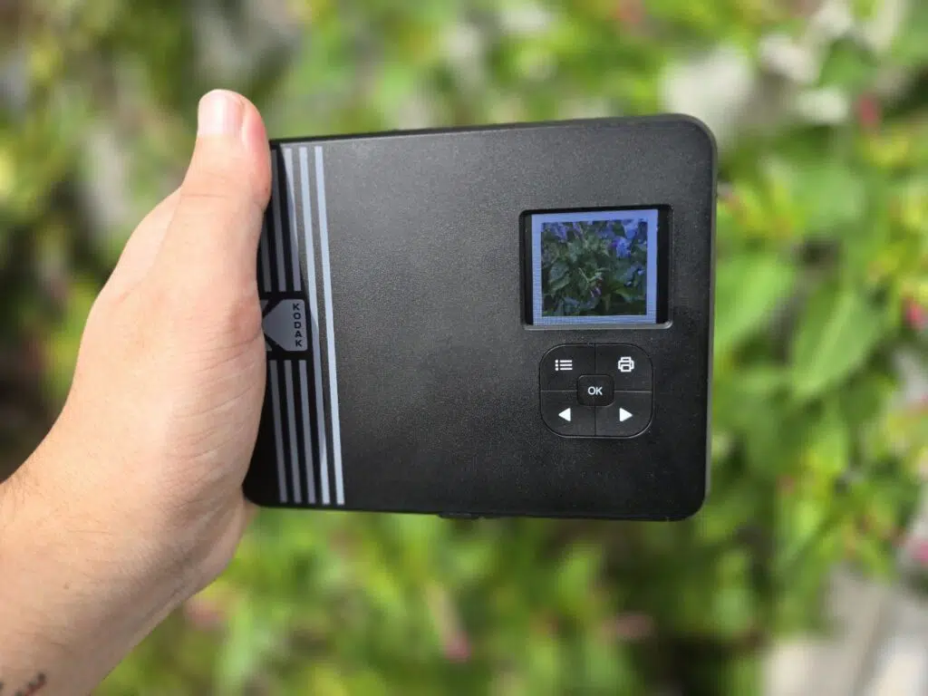 Review: kodak mini shot 3 Imagem com foco na tela da kodak mini shot 3