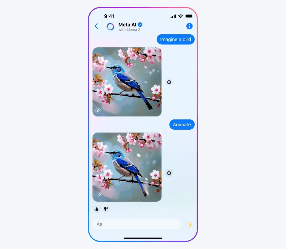 Meta lança llama 3, modelo de ia capaz de gerar imagens em tempo real no whatsapp Meta lança llama 3, modelo de ia capaz de gerar imagens em tempo real no whatsapp. A novidade aprimora a experiência do meta ai nos apps da meta e já está disponível em 14 países, acirrando a concorrência com a openai