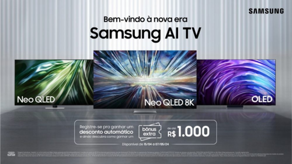 Samsung ia tvs serão lançadas ainda em abril no brasil.