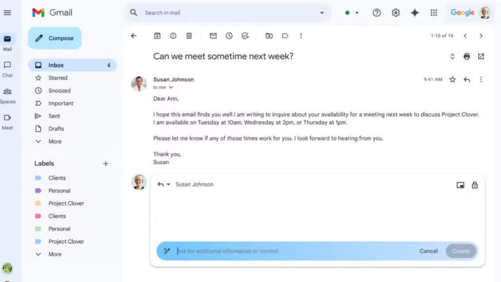 Gemini vai resumir e-mails no app do gmail no android Gmail no android vai adotar o gemini.