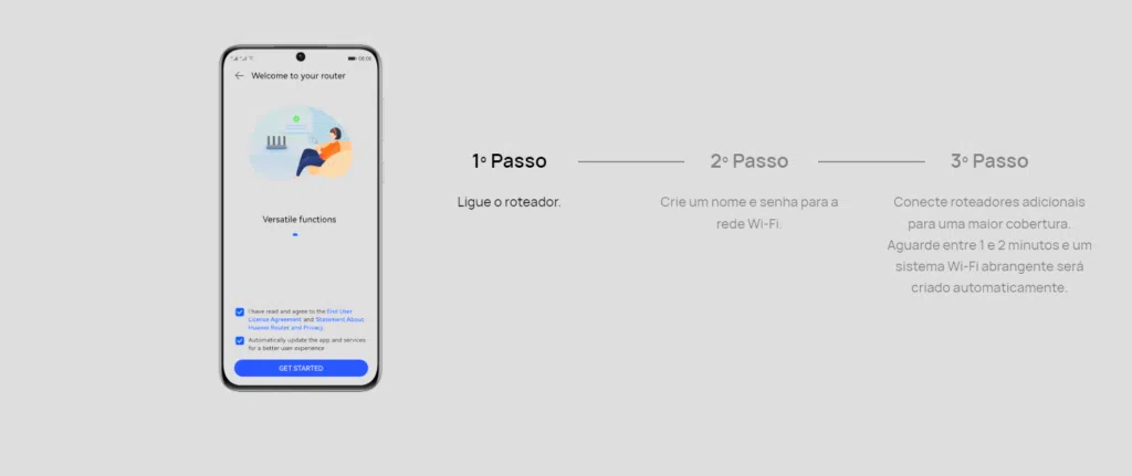Wi-fi na casa toda: conheça o roteador huawei mesh 3 com wi-fi 6 Wi-fi na casa toda: conheça o roteador huawei mesh 3 com wi-fi 6. O roteador huawei mesh 3 tem suporte para conexão em até 250 dispositivos e cobertura de até 200m. Confira os detalhes
