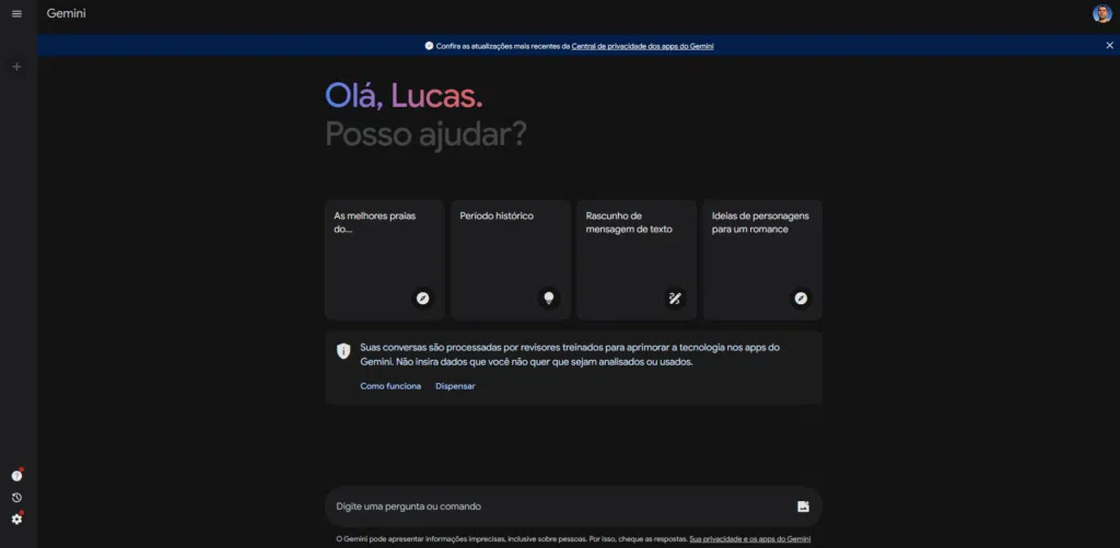 Atualização do gemini 1. 5 pro faz ia ouvir e gerar conteúdo Atualização do gemini 1. 5 pro faz ia ouvir e gerar conteúdo. Com a nova atualização, a inteligência artificial do google agora compreende e analisa áudio. Imagen 2 agora consegue adicionar e remover elementos de imagens e criar gifs de 4 segundos