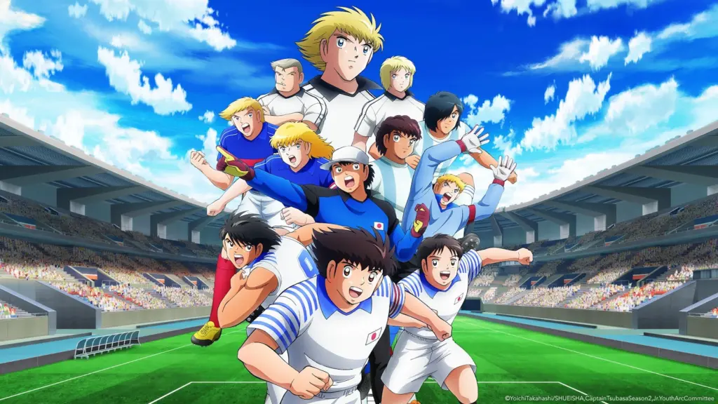 Os melhores animes de todos os tempos Imagem promocional de captain tsubasa / fonte: pluto tv