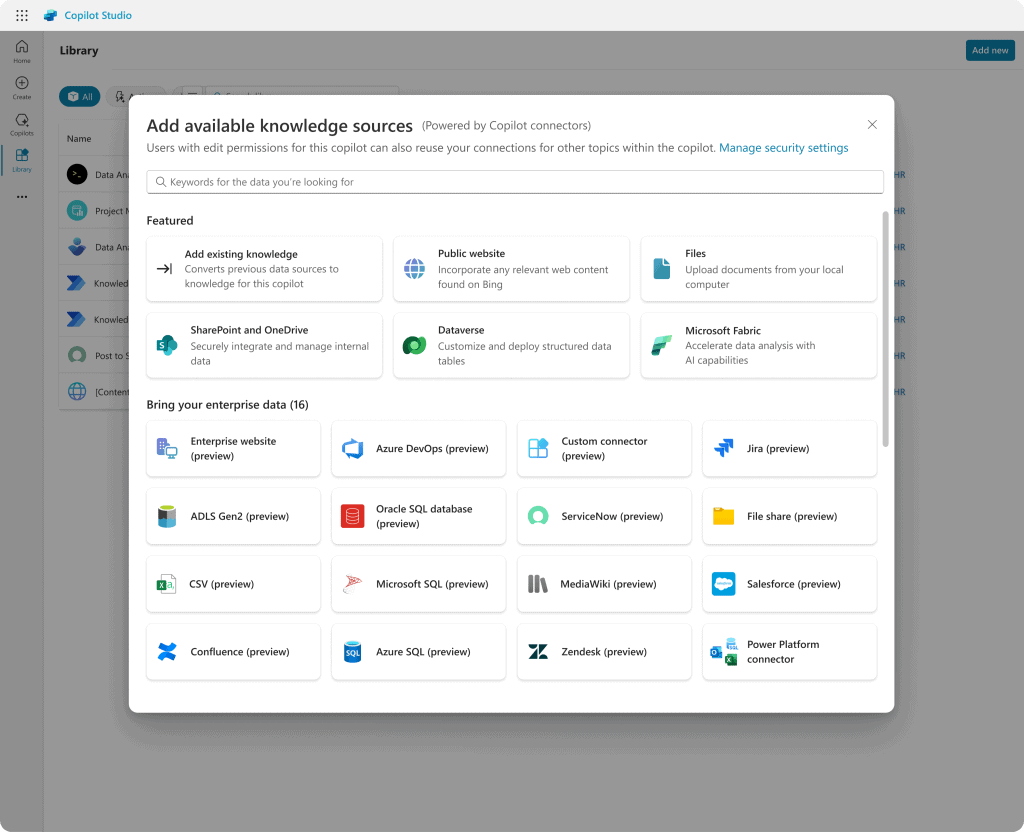Microsoft lança team copilot para impulsionar produtividade em equipes Novos conectores foram adicionados ao copilot (divulgação/microsoft)
