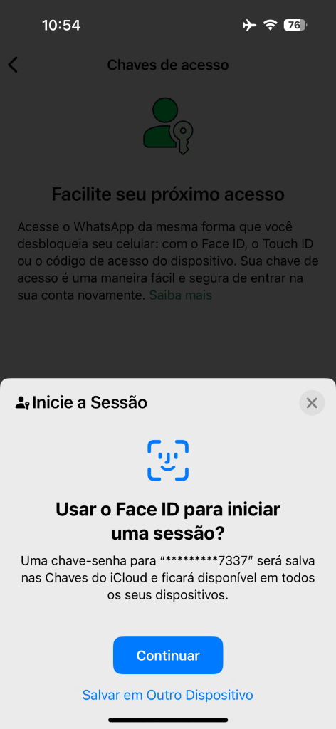 Como usar chave de acesso no whatsapp (passkey) Como usar chave de acesso no whatsapp (passkey). Chave de acesso ou “passkey” é mais uma arma que pode deixar o seu whatsapp ainda mais seguro contra invasões de conta. Saiba como ativá-la no celular