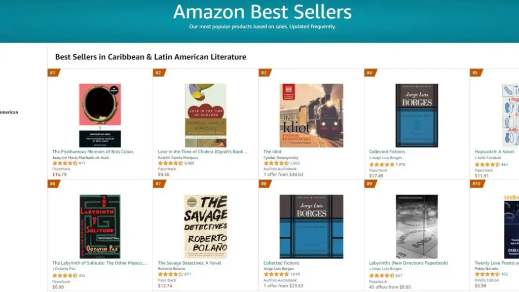 Após virar hit no tik tok, brás cubas alcança primeiro lugar em vendas na amazon americana Foto de brás cubas entre os mais vendidos da amazon